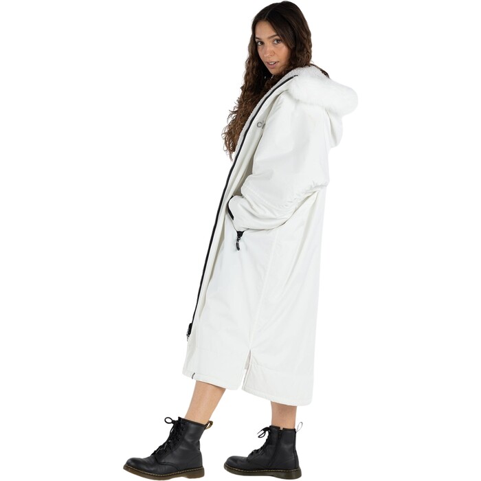 2024 Dryrobe Adulto Advance Cambio De Manga Largo Robe LS-DA-WHT-GRY - White / Grey